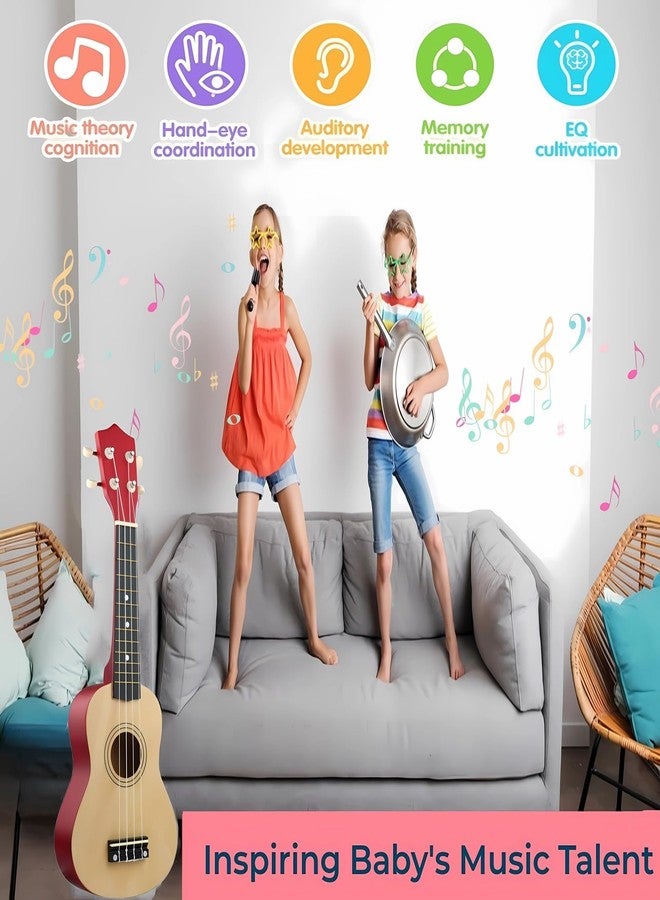 Jakeloo 21 Inch Wooden Kids Toddler Child Children Acoustic Guitar Musical Instruments Ideal for 3-9 Year Old Boys Girls Gifts (Burlywood) - Image 2